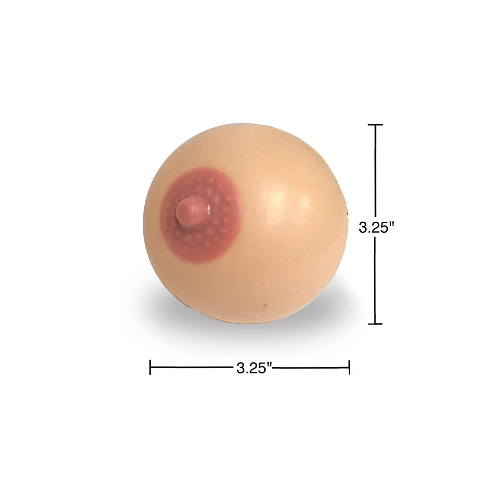 Super Fun Squishy Boobs - Counter Display - Boobie Stress Balls - Counter Display of 12, detailed view of stress ball.