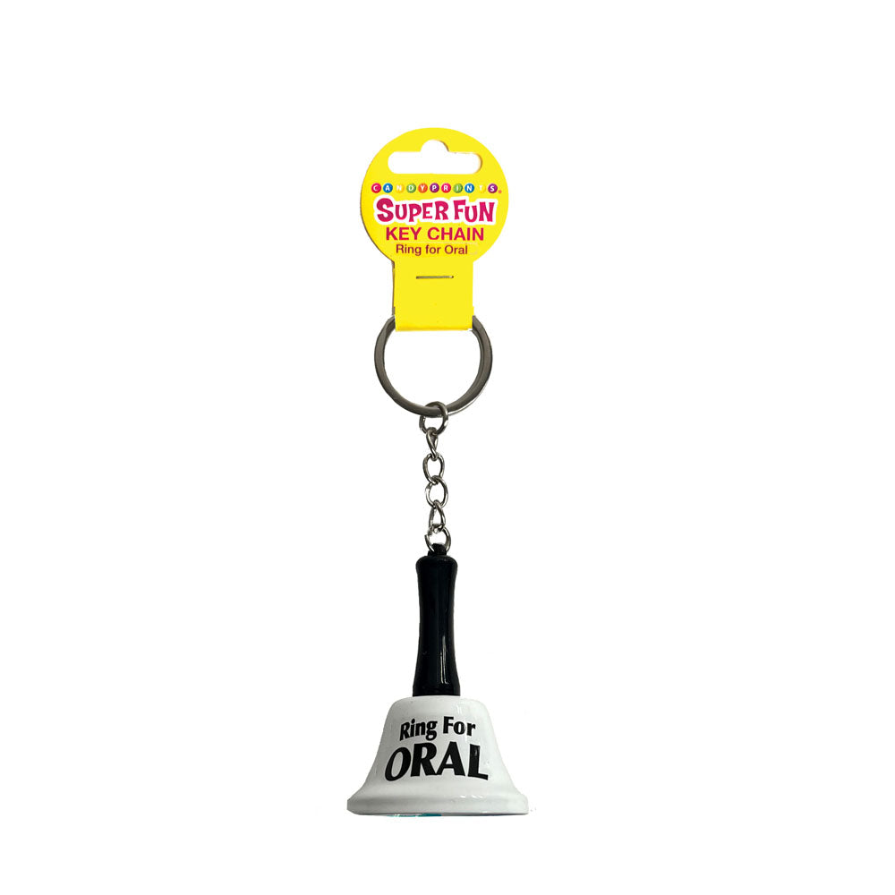 Super Fun Key Chain - Ring For Oral - Novelty Bell Keychain for adding fun to your keyring and enhancing intimacy.