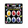 Give A Fuck Drink Markers set of 6 novelty drink markers set in various colors for parties and gatherings.