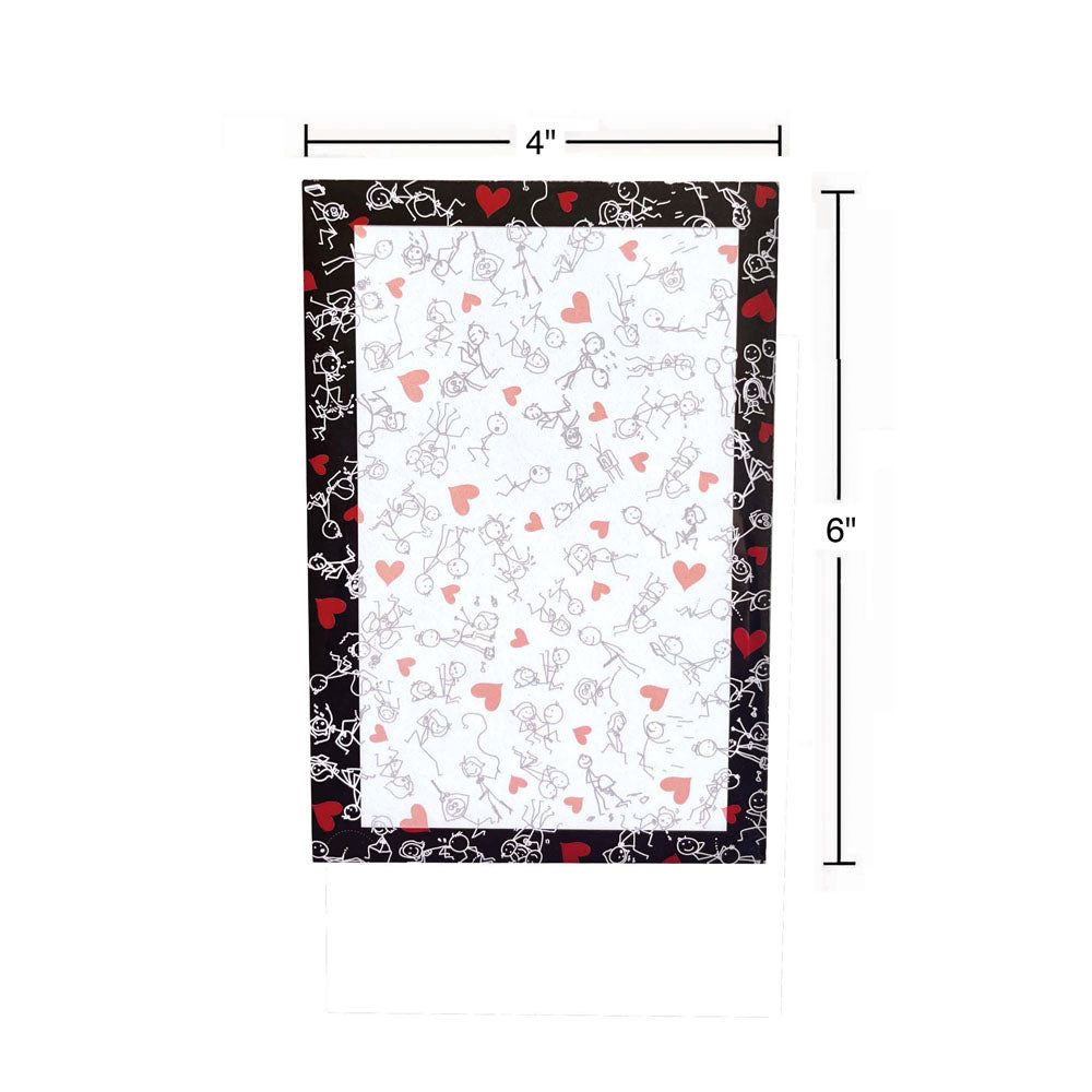 Naughty Stick Figure Notepad - Novelty Notepad - 100 Pages with playful designs and dimensions 4" x 6"