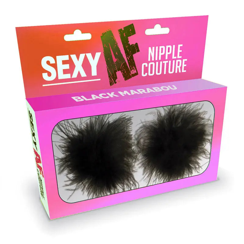 Sexy AF - Nipple Couture  Marabou -  Marabou Reuseable Nipple Pasties Little Genie Discreet Intimate Essentials.