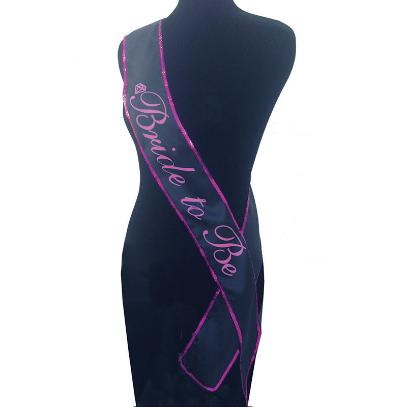 Bride-To-Be Sash -  Hens Party Sash showcased on a mannequin, perfect for bridal celebrations.