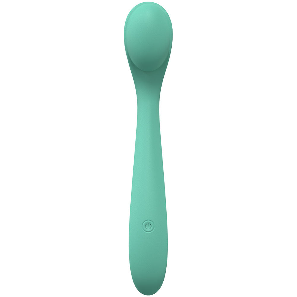 LOVELINE Juicy -  -  21.5 cm USB Rechargeable Vibrator in green, designed for intimate pleasure and exploration.