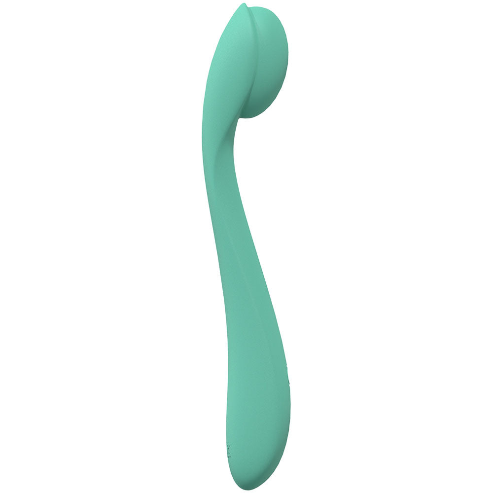 LOVELINE Juicy -  -  21.5 cm USB Rechargeable Vibrator in a sleek turquoise design, ideal for intimate essentials for her.