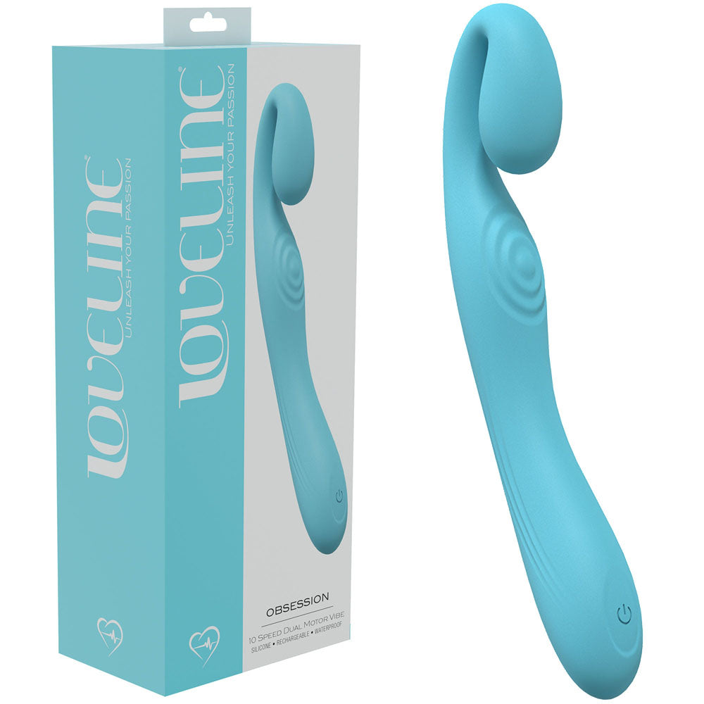 LOVELINE Obsession -  -  18.4 cm USB Rechargeable Vibrator product image showcasing its design and packaging.
