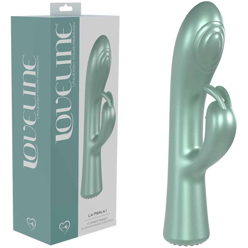 LOVELINE La Perla I -  - Pearlescent  19.2 cm USB Rechargeable Rabbit Vibrator with elegant design and packaging.