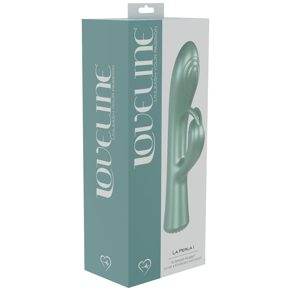 LOVELINE La Perla I -  - Pearlescent  19.2 cm USB Rechargeable Rabbit Vibrator packaging display
