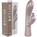 LOVELINE La Perla I -  - Pearlescent  19.2 cm USB Rechargeable Rabbit Vibrator next to its elegant packaging.