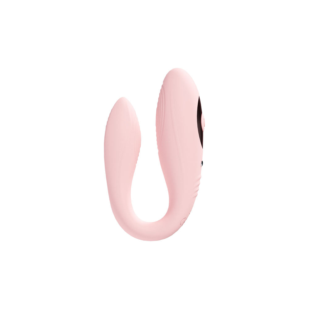LOVELINE Charme Dual Motor Vibe -  USB Rechargeable Dual Motor Vibrator with Wireless Remote in pink.
