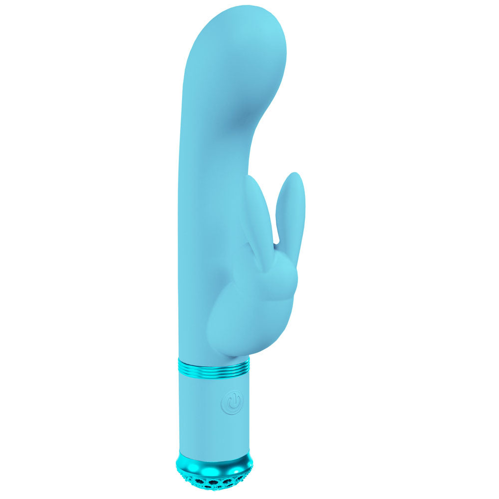 LOVELINE Belle -  -  15.6 cm USB Rechargeable Rabbit VIbrator with a light-up base and body-safe silicone design.