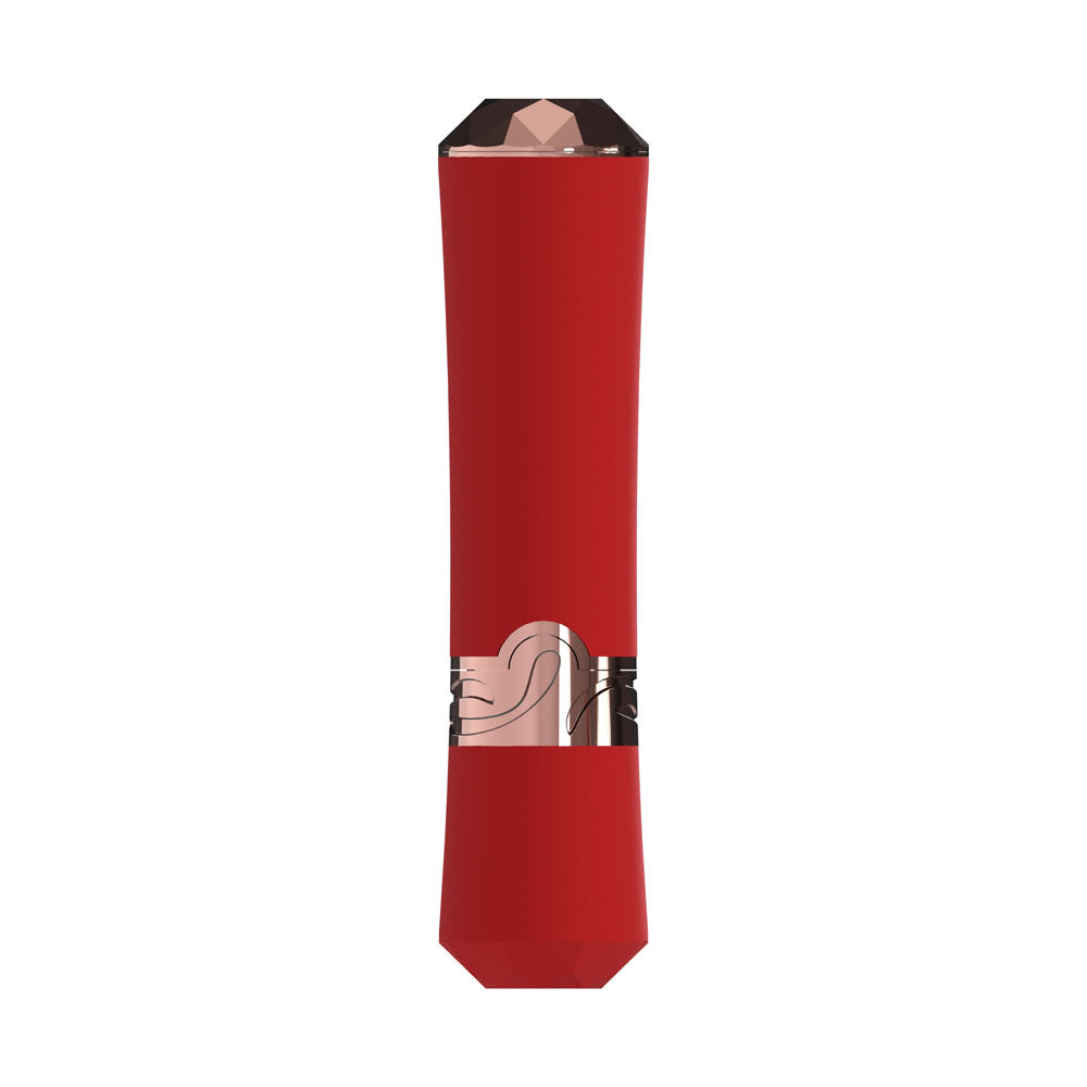LOVELINE Dahlia -  -  12.5 cm USB Rechargeable Lipstick Vibrator in sleek red design.