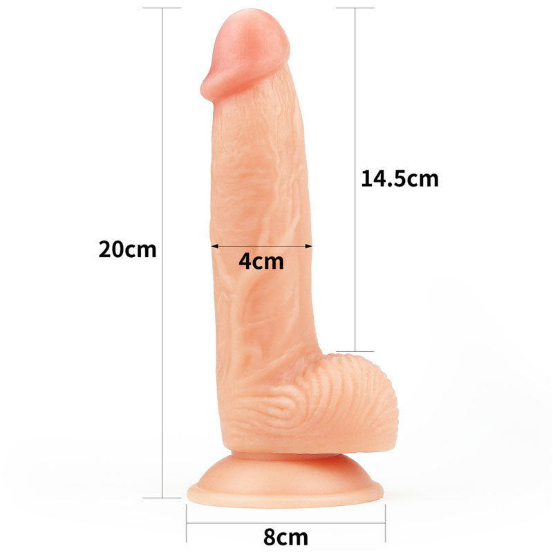The Ultra Soft Dude - 20.3 cm (8'') Dong, designed for pleasure with realistic details and dimensions.