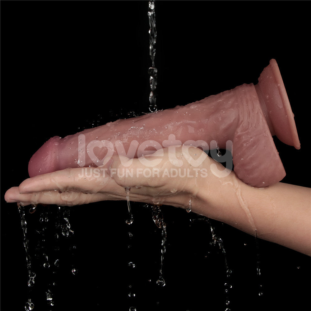 Dual Density Power Cock - 9 Inch  -  23 cm USB Rechargeable Vibrating Dildo