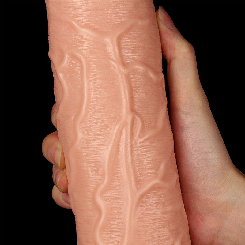 King Size 11'' Realistic Dildo -  28 cm Dong showcasing detailed veined design for an authentic experience.