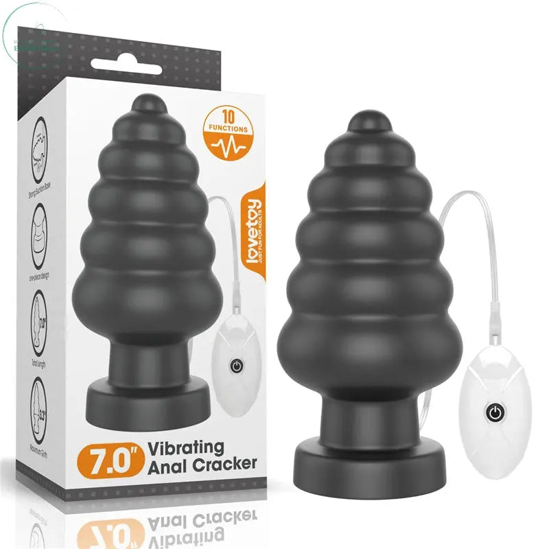 King Sized 7'' Vibrating Anal Cracker -  17.8 cm XL Vibrating Butt Plug Lovetoy