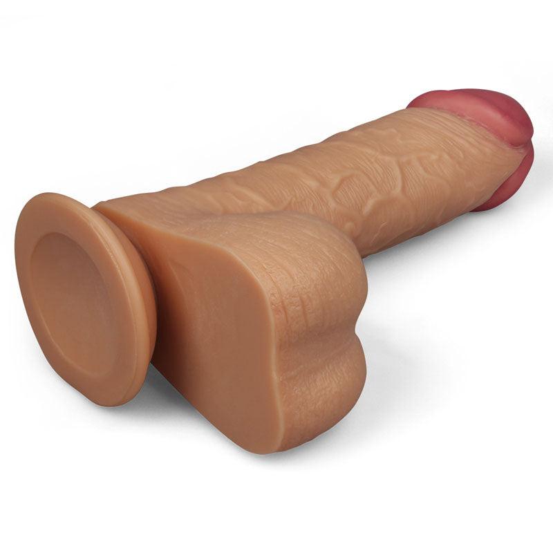 King Size 9'' Realistic Dildo -  23 cm Dong with detailed veined design and suction base for adult pleasure.