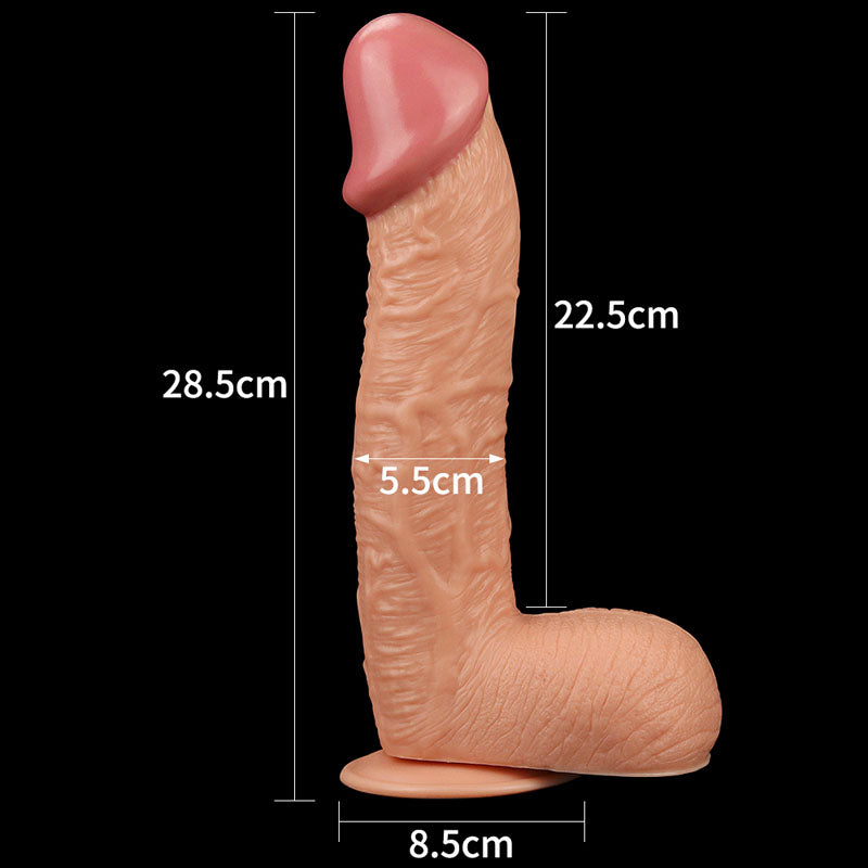 King Size 10.5'' Realistic Dildo -  26.7 cm Dong with detailed measurements and realistic features