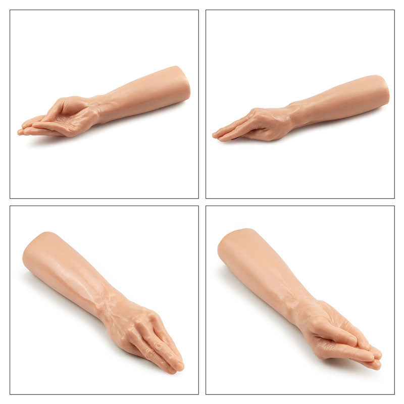 King Sized 13.5'' Realistic Magic Hand -  36 cm Hand Dildo showcasing realistic tapered fingers and soft edges for comfort.