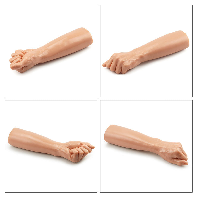 King Sized 12'' Realistic Bitch Fist -  30.5 cm Fist Dildo in various angles showing lifelike detail and design.