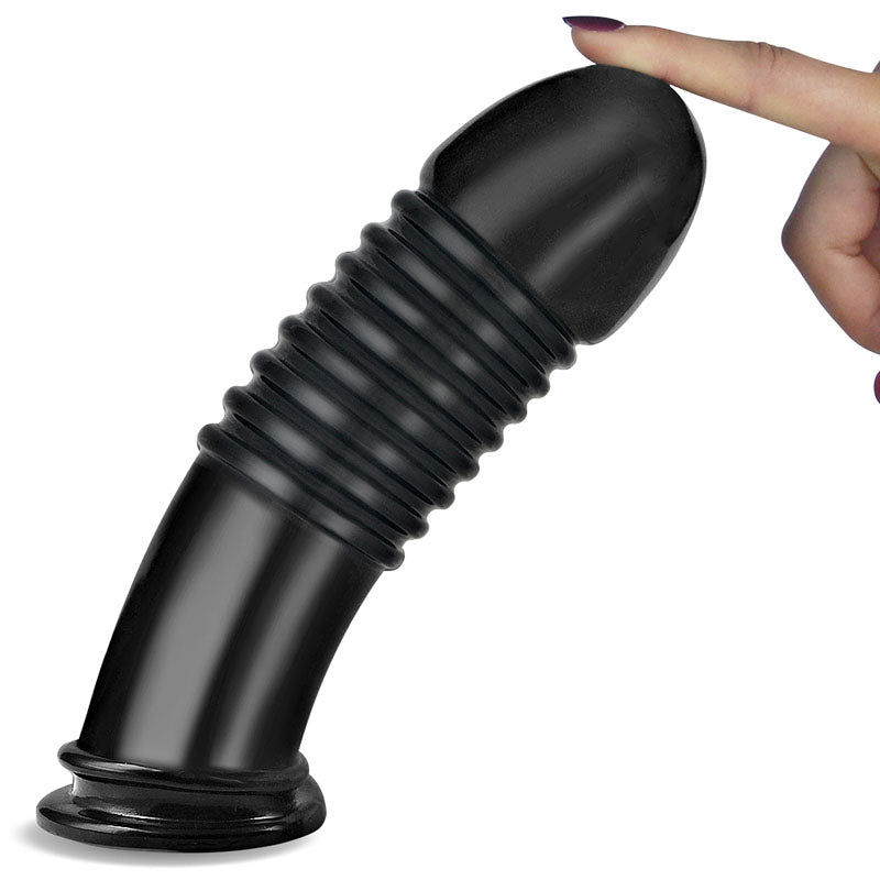 King Sized 8'' Anal Bumper -  22.5 cm Mega Butt Plug with smooth texture and flexible design for pleasurable experiences.