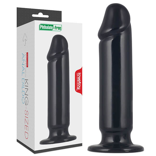 King Sized 9.25'' Anal Dildo -  23.5 cm Mega Anal Dong displayed with packaging, phthalate-free material.