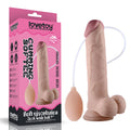 Cumming Softee Soft Ejaculation Cock 9'' with Balls - 22.9 cm Squirting Dildo with Balls and suction bulb for fun.