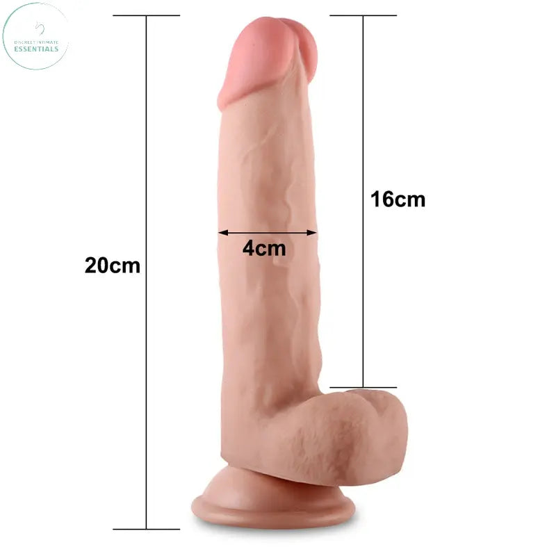 Sliding Skin Dual Layer Dong -  20.3 cm (8'') Dong with Flexible Skin Lovetoy