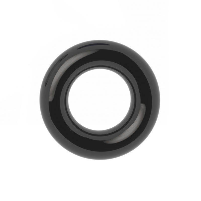 Power Plus Triple Donut Ring Set -  Cock Rings - Set of 3, black TPE donut ring for intimate essentials.