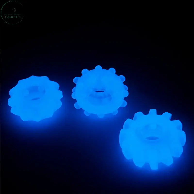 Affordable quality Lumino Play Penis Rings 3 Pack - Glow in the Dark  Cock Rings - Set of 3  from Lovetoy by Discreet Intimate Essentials with Discreet Delivery 