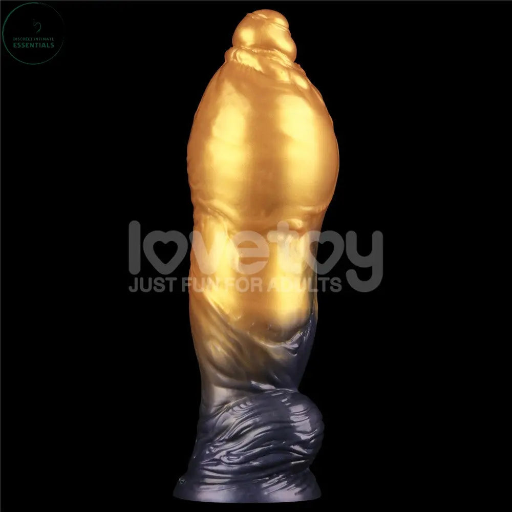 Aerosx 10 Inch Dual Density Inflatable Dildo - Gold/Blue 33 cm Inflatable Fantasy Dildo Lovetoy