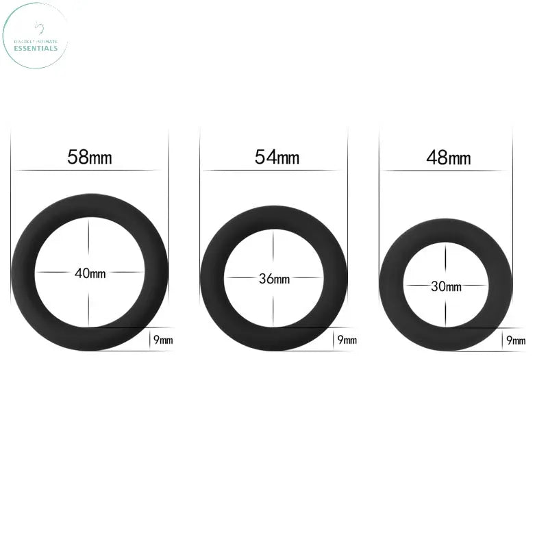 Affordable quality Power Plus Soft Silicone Snug Ring -  Cock Rings - Set of 3 Sizes  from Lovetoy by Discreet Intimate Essentials with Discreet Delivery 
