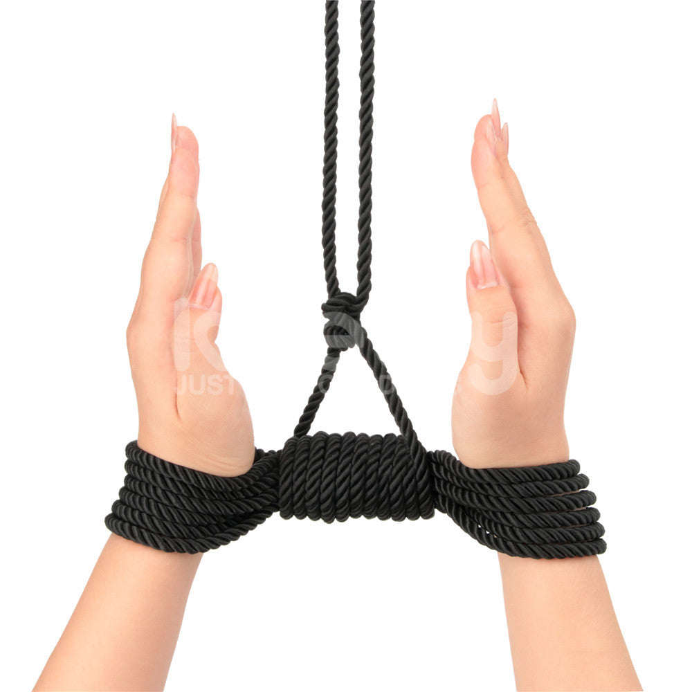 Rebellion Reign Silky Bondage Rope -  -  Bondage Rope - 10 metre length being used for elegant restraint.