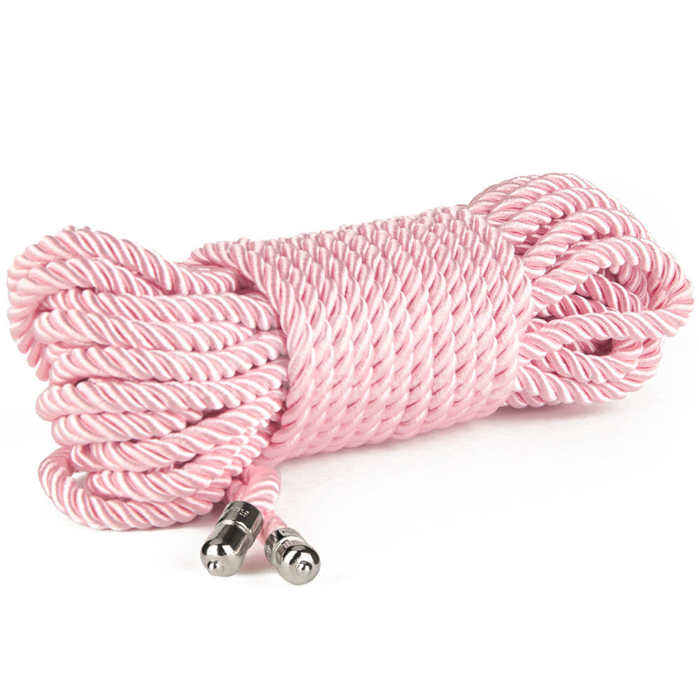 Rebellion Reign Silky Bondage Rope -  -  Bondage Rope - 10 metre length, pink silky rope for intimate tie creations.