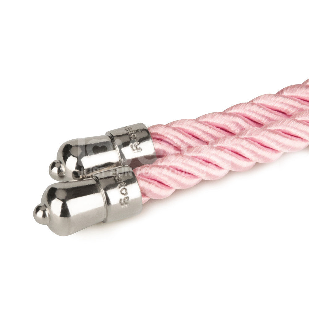 Rebellion Reign Silky Bondage Rope -  -  Bondage Rope - 10 metre length, pink silky rope with metal ends.