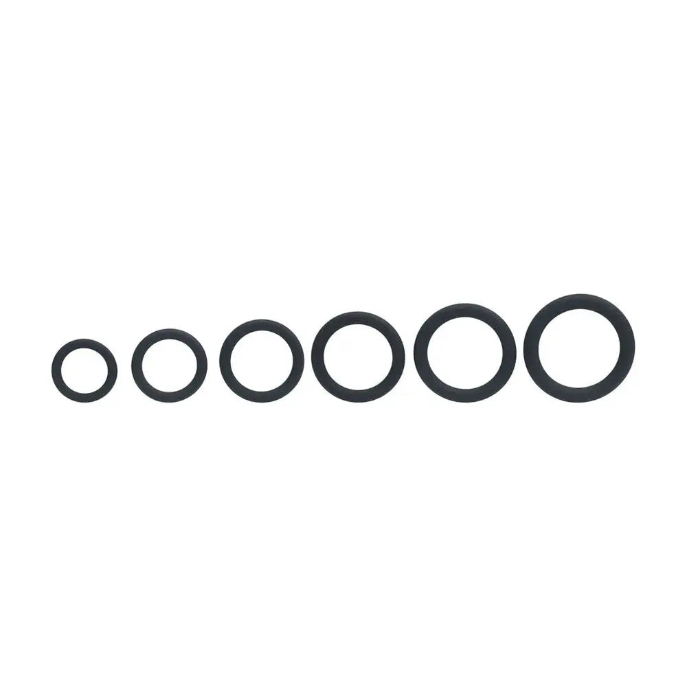 LEVELZ Classic Silicone Cock Ring Set of 6 -  Cock Rings - Set of 6 Sizes Shots Toys Discreet Intimate Essentials.