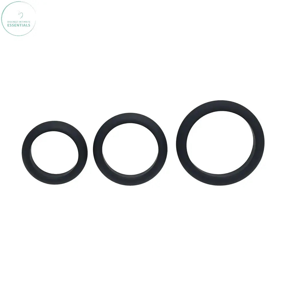 Affordable quality LEVELZ Wide O Silicone Cock Ring Set of 3 - S/M/L -  Cock Rings - Set of 3 Sizes  from Shots Toys by Discreet Intimate Essentials with Discreet Delivery 