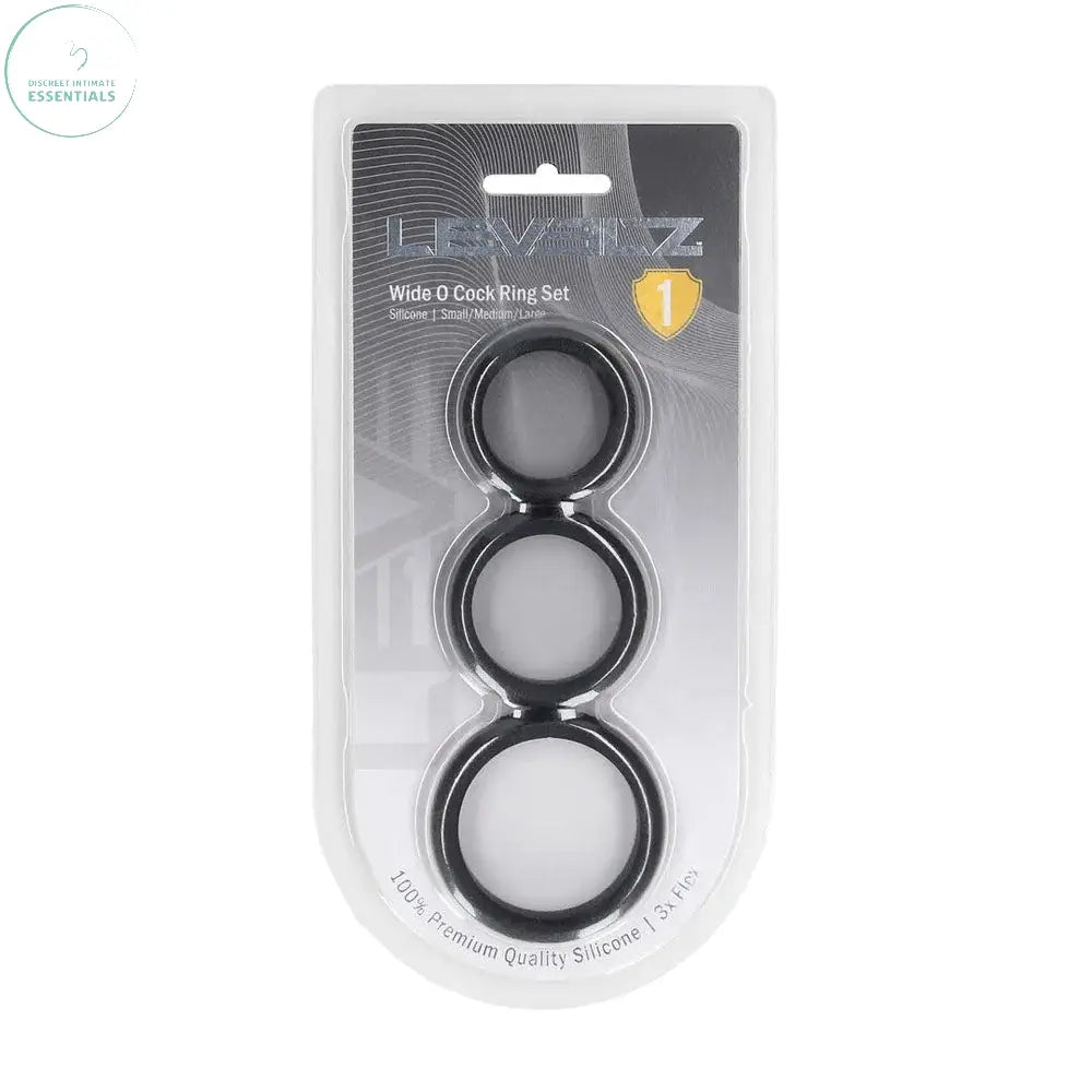 Affordable quality LEVELZ Wide O Silicone Cock Ring Set of 3 - S/M/L -  Cock Rings - Set of 3 Sizes  from Shots Toys by Discreet Intimate Essentials with Discreet Delivery 