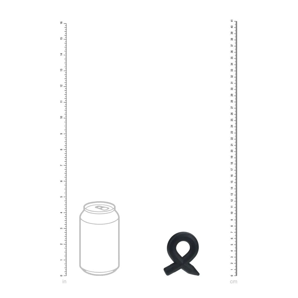LEVELZ Pencil Liquid Silicone Cock Ring -  Cock Ring next to a soda can for size comparison.