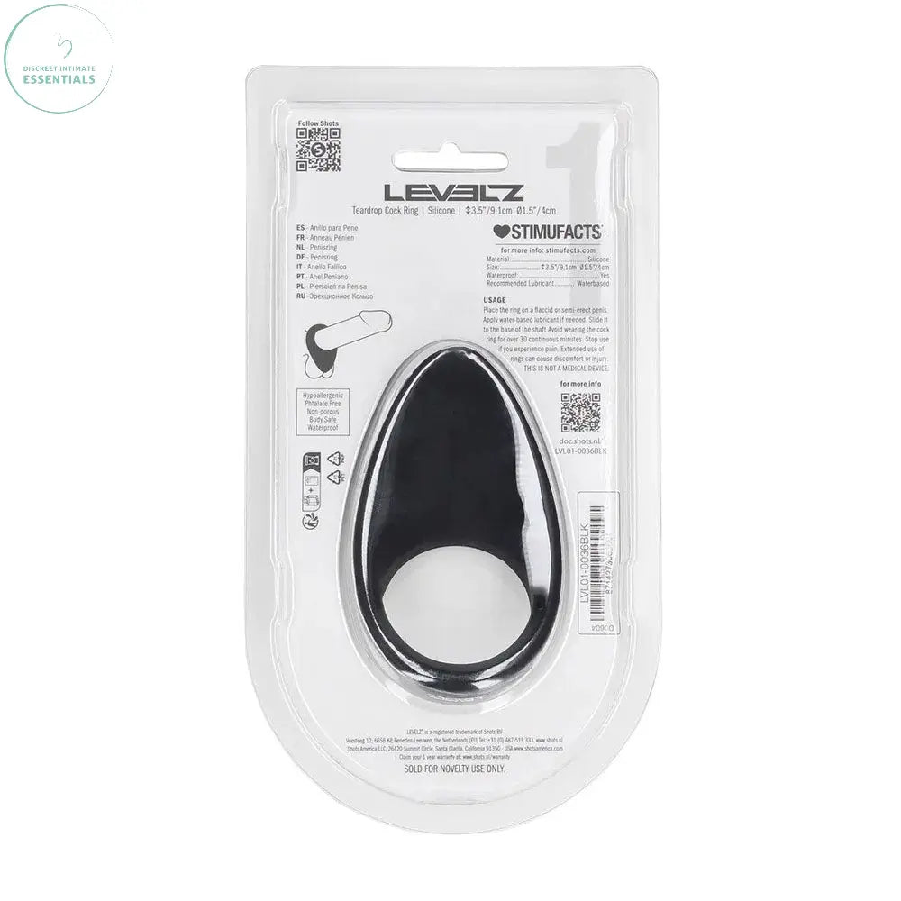 Affordable quality LEVELZ Teardrop Silicone Cock Ring -  -  Cock Ring  from Shots Toys by Discreet Intimate Essentials with Discreet Delivery 