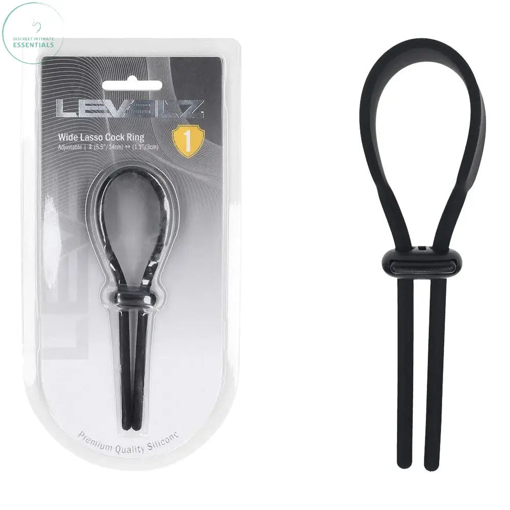 Affordable quality LEVELZ Wide Adjustable Silicone Lasso Cock Ring -  Adjustable Cock Ring  from Shots Toys by Discreet Intimate Essentials with Discreet Delivery 