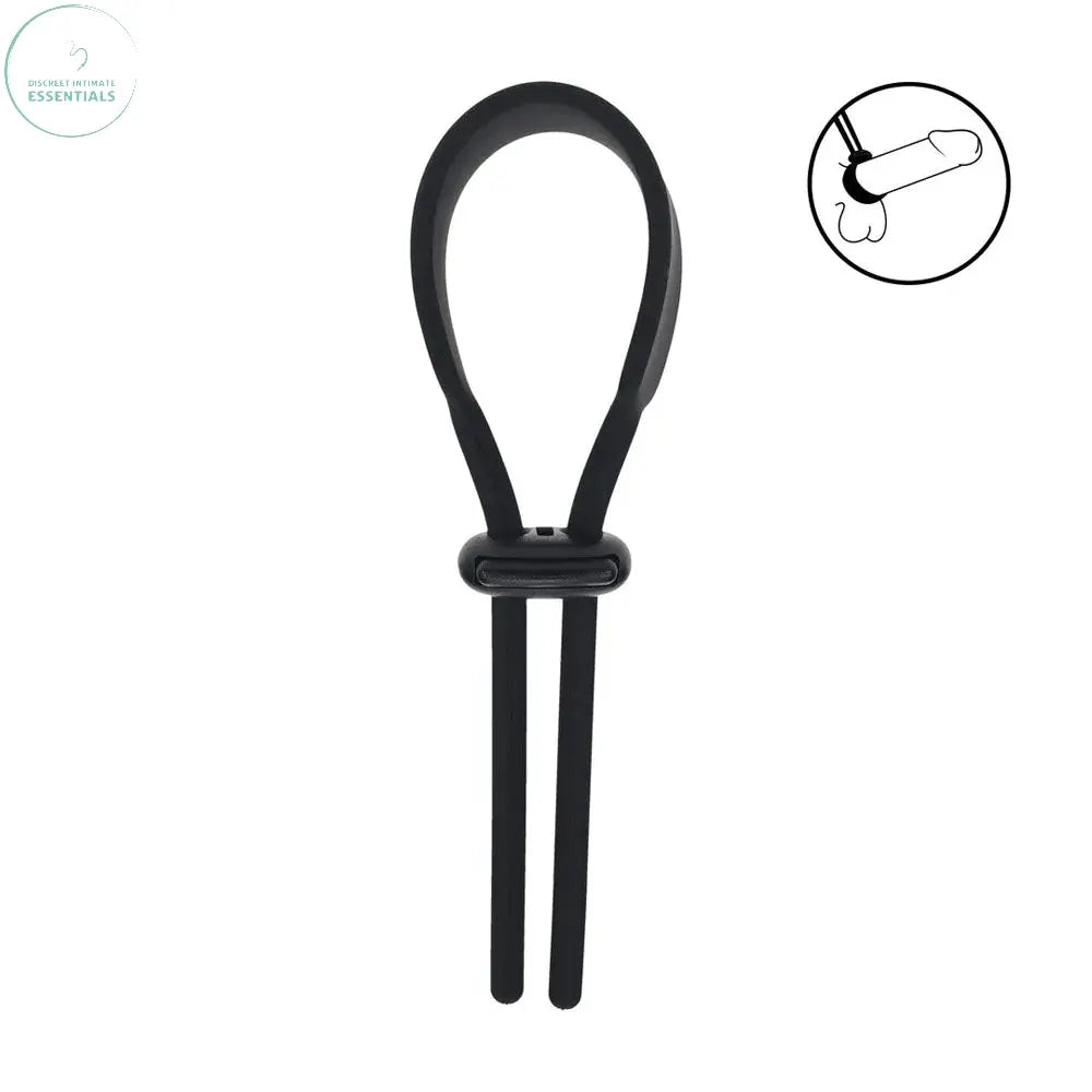 Affordable quality LEVELZ Wide Adjustable Silicone Lasso Cock Ring -  Adjustable Cock Ring  from Shots Toys by Discreet Intimate Essentials with Discreet Delivery 