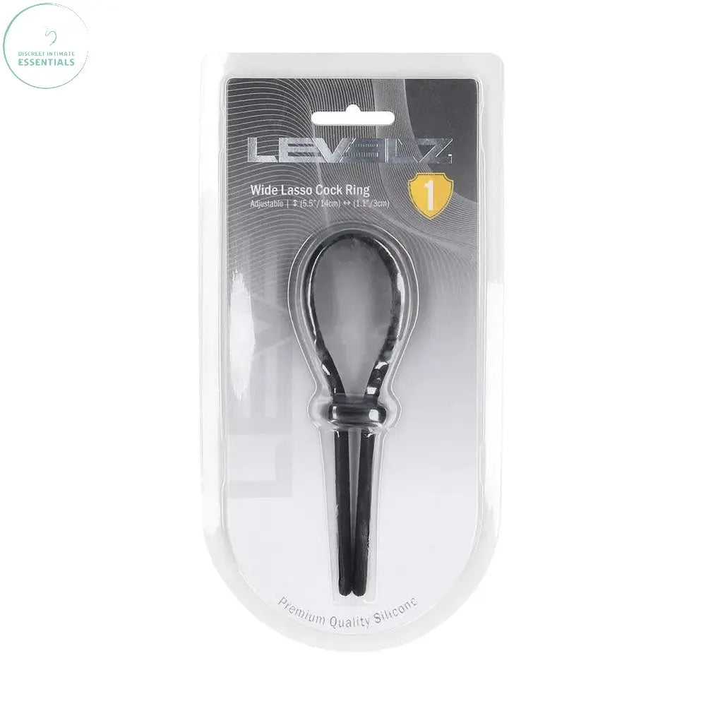 Affordable quality LEVELZ Wide Adjustable Silicone Lasso Cock Ring -  Adjustable Cock Ring  from Shots Toys by Discreet Intimate Essentials with Discreet Delivery 