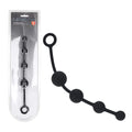LEVELZ Curved Silicone Anal Beads -  -  29.5 cm Anal Beads in sleek black silicone packaging with three progressively larger beads.