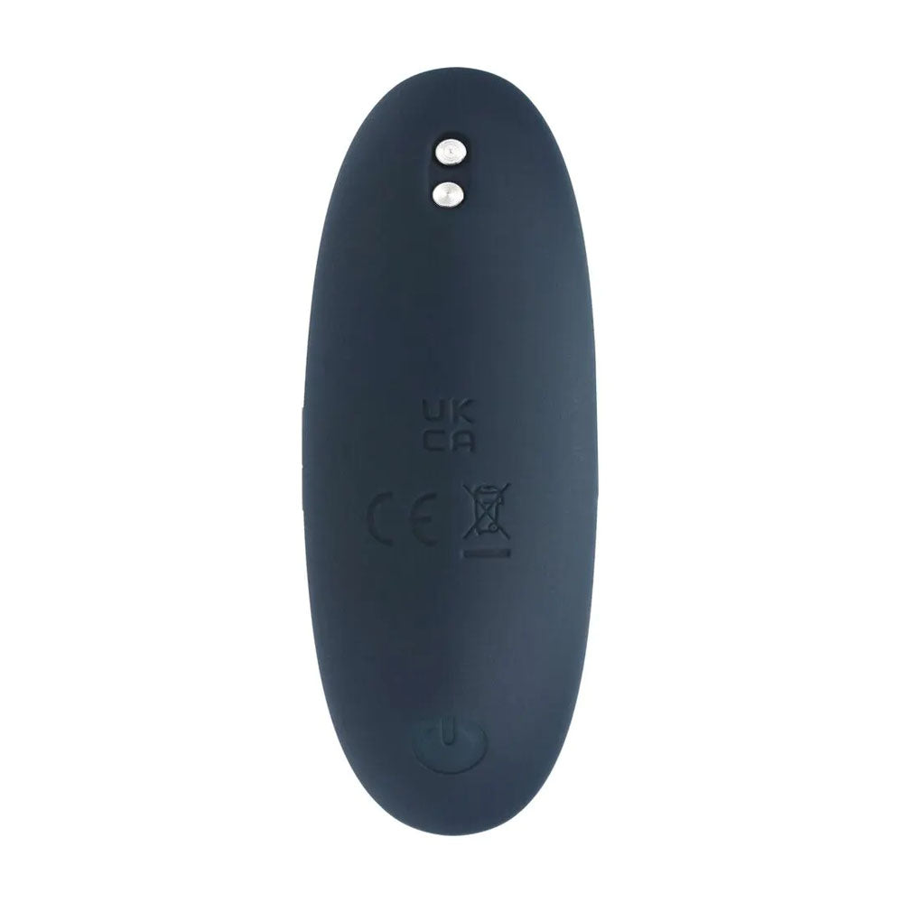 LEVELZ Classic Vibrating Silicone Anal Plug - Small -  Small USB Rechargeable Butt Plug top view showing sleek design.