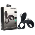 LEVELZ Vibrating Cock & Ball Ring with Shaft Loop - USB Rechargeable Vibrating Cock & Ball Rings packaging and product view.