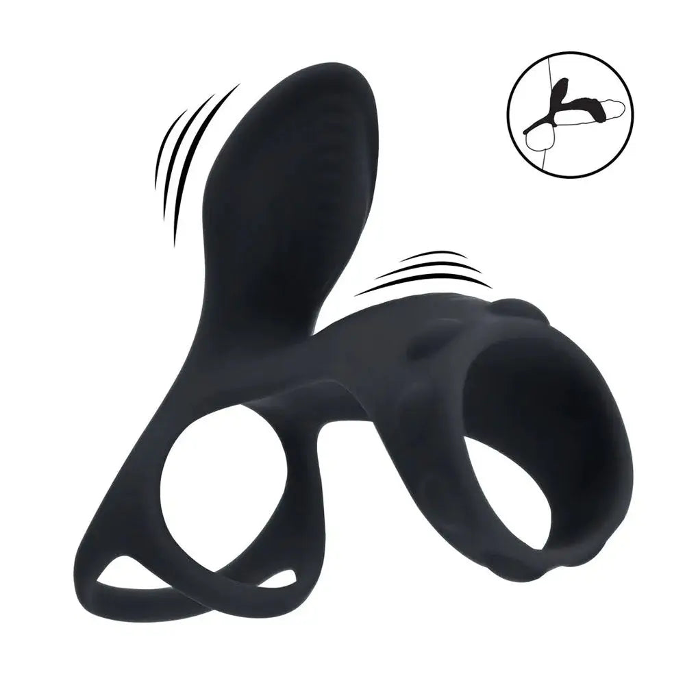 LEVELZ Vibrating Cock & Ball Ring with Shaft Loop -  USB Rechargeable Vibrating Cock & Ball Rings Shots Toys Discreet Intimate Essentials.