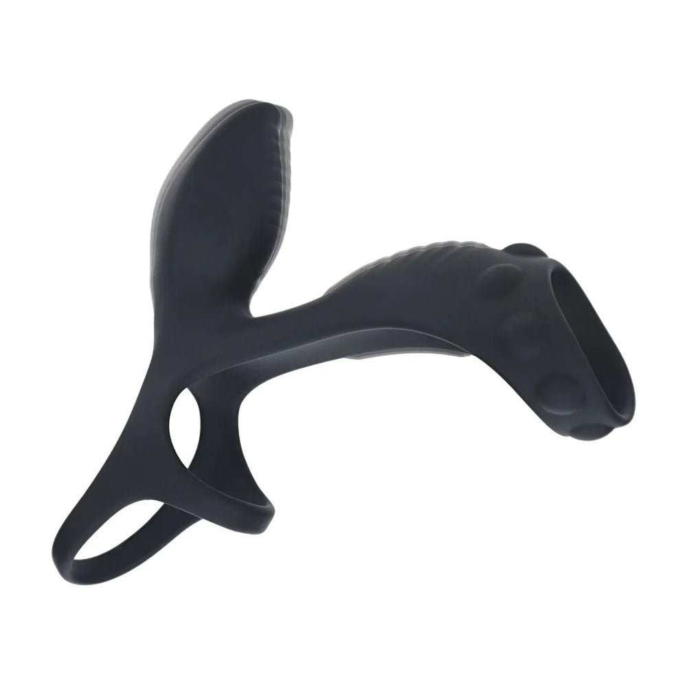LEVELZ Vibrating Cock & Ball Ring with Shaft Loop - USB Rechargeable Vibrating Cock & Ball Rings for enhanced pleasure.