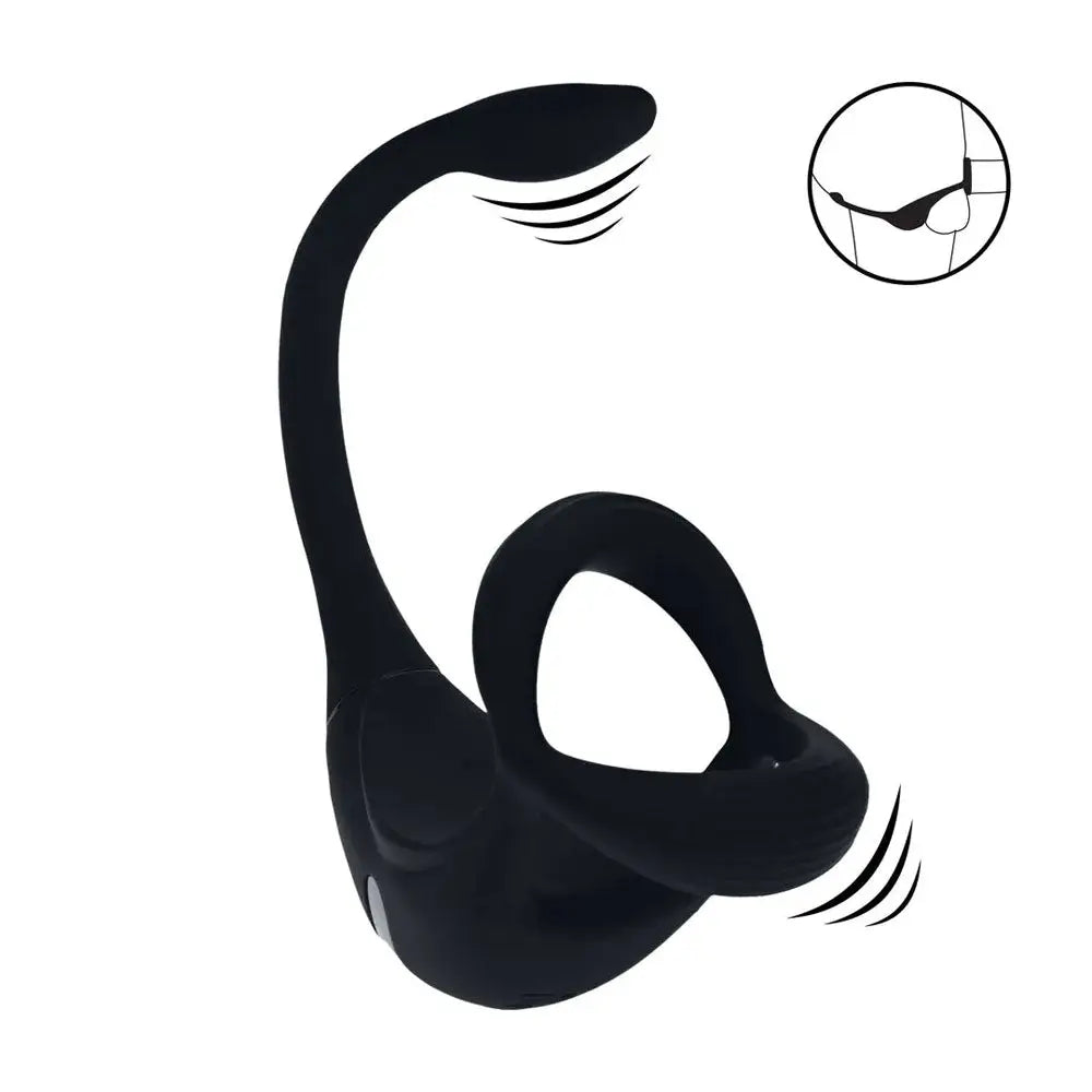 LEVELZ Remote Controlled Vibrating TriO Cock Ring with Prostate Stimulator -  USB Rechargeable Vibrating Cock Ring with Anal Plug Shots Toys Discreet Intimate Essentials.