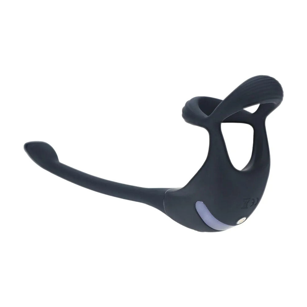 LEVELZ Remote Controlled Vibrating TriO Cock Ring with Prostate Stimulator - USB Rechargeable Vibrating Cock Ring with Anal Plug