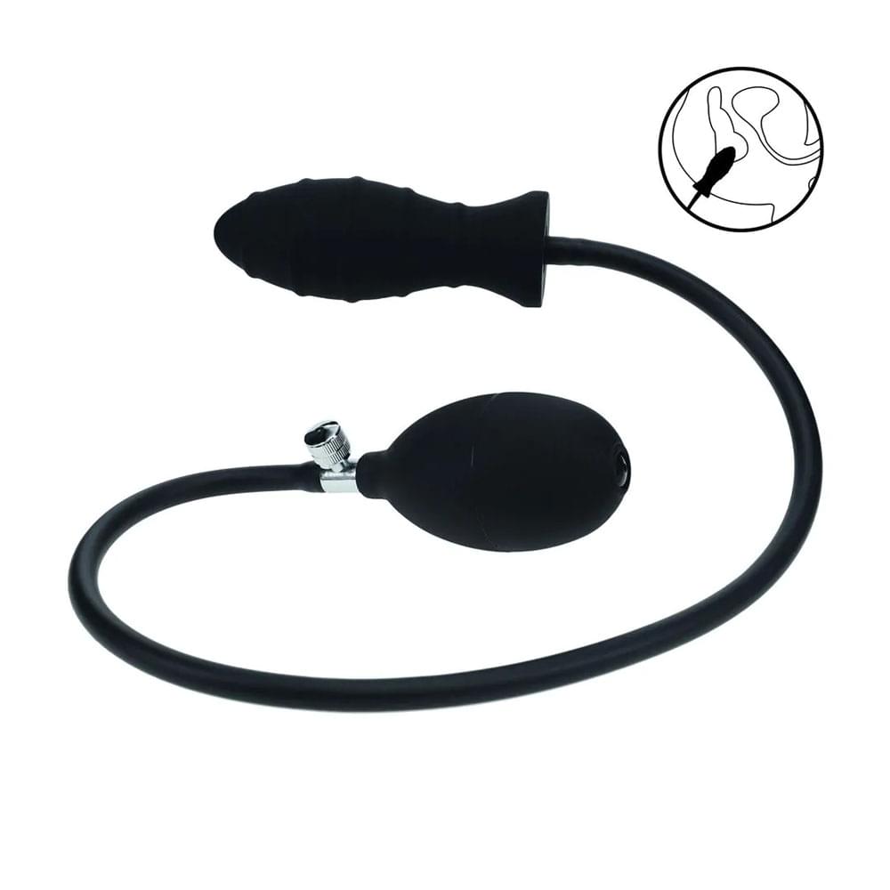 LEVELZ Ribbed Inflatable Anal Plug -  Inflatable Butt Plug